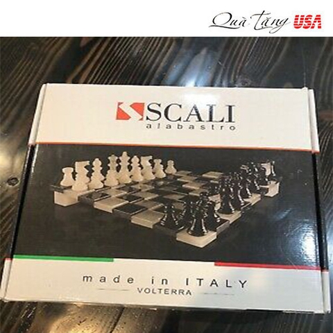 Bộ cờ vua Scali Alabastro Volterra Chess Set Made in italy