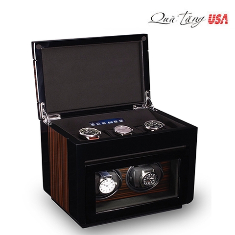 Hộp đồng hồ cơ Double Watch Winder For Men's Automatic Watches, Bonus Three Watch Box Storage