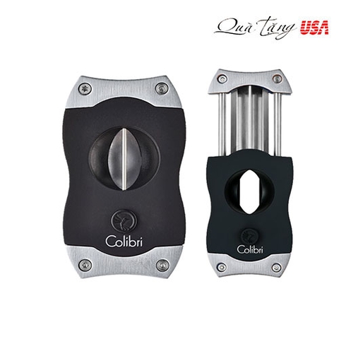 Dao cắt cigar - Colibri V-Cut Cigar Cutter - Black & Chrome