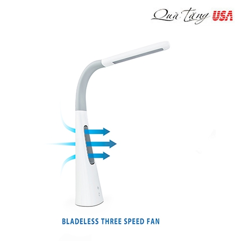 Đèn led để bàn tích hợp quạt không cánh  UltraBrite LED Desk Lamp with Bladeless Fan