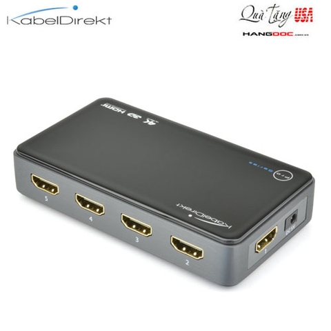 Bộ chia cổng HDMI 5 cổng Ultra HD - KabelDirekt 4K Ultra HD High Speed HDMI Switch