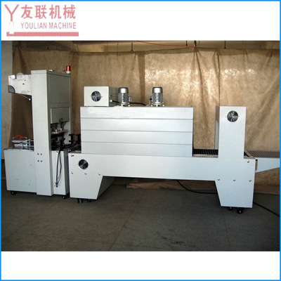 Máy cắt dán màng co lốc chai bán tự động BZJ 5038+BSE 5040A