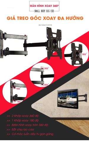 GIÁ TREO GÓC MÀN HÌNH XOAY 360 ĐỘ FA67