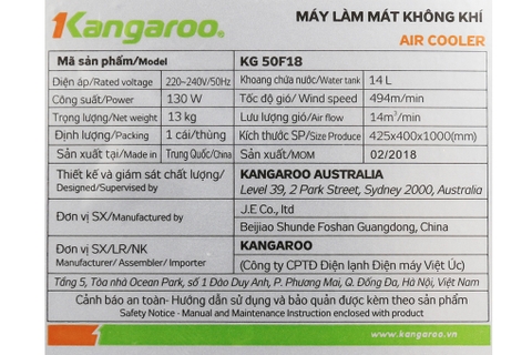 Máy làm mát không khí Kangaroo KG50F18