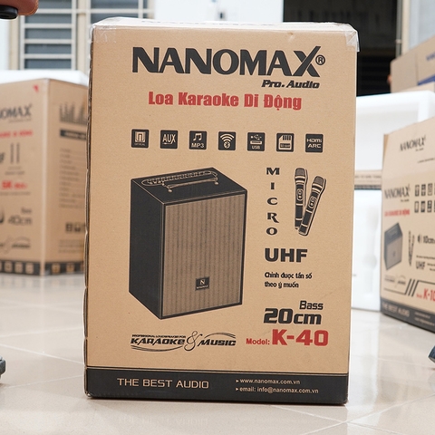 LOA KARAOKE XÁCH TAY NANOMAX K-40 BASS 20CM 275W