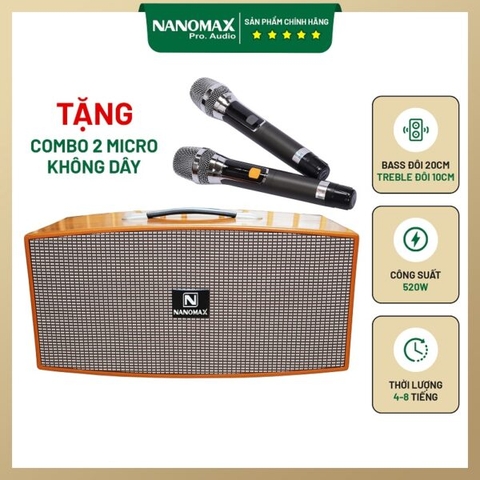 LOA KARAOKE XÁCH TAY NANOMAX X-320 BLUETOOTH