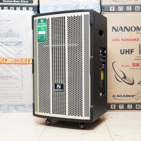 LOA KÉO NANOMAX S-15D1 BASS 40CM 500W KARAOKE BLUETOOTH