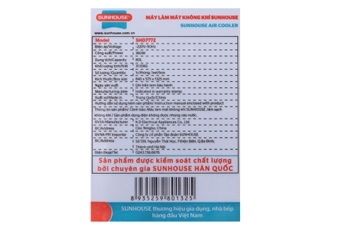 Máy làm mát không khí SUNHOUSE SHD7772