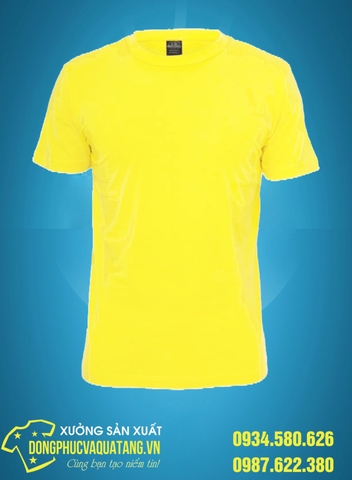 Áo thun trơn màu vàng nhạt