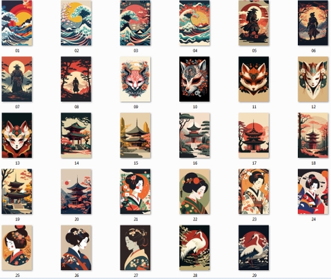 Tranh A4 ảnh ép plastic