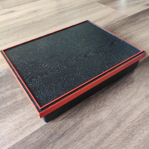 Bento nhà hàng Nhật nắp vân gỗ 5 ngăn 27x21