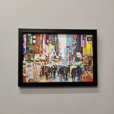 Tranh A4 hoạ tiết Nhật khung không kính