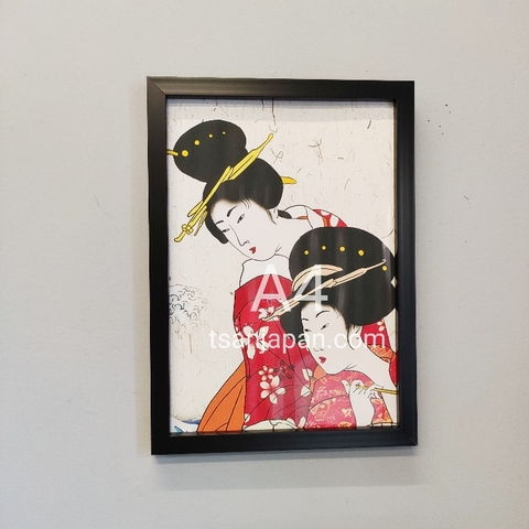 Tranh A4 khung đen không mặt kính