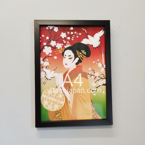 Tranh A4 khung đen không mặt kính
