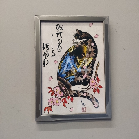 Tranh A4 khung đen không mặt kính