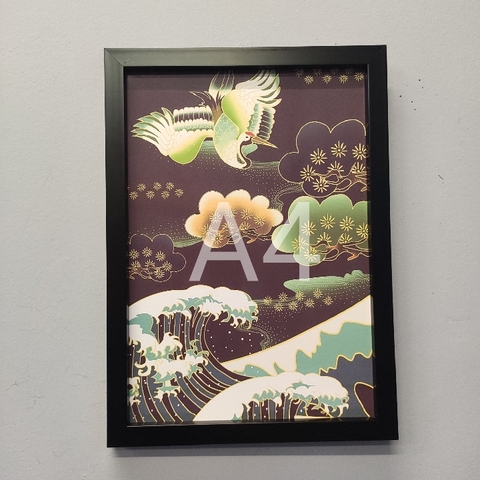 Tranh A4 khung đen không mặt kính