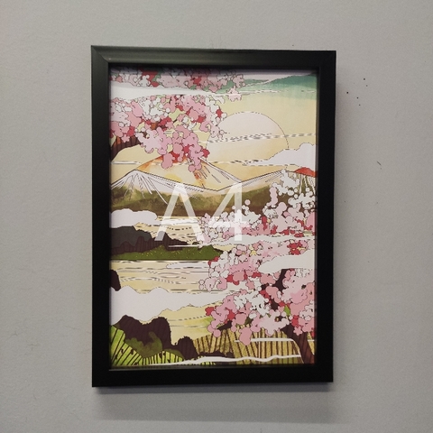 Tranh A4 khung đen không mặt kính