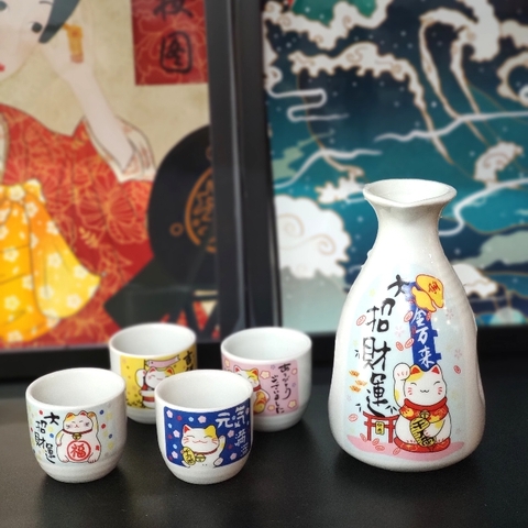 Bộ bình ly uống rượu sake bình loại 300ml