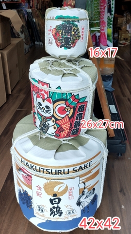 Thùng sake Nhật 26x27cm