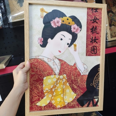 Tranh A3 không kính ép plastic