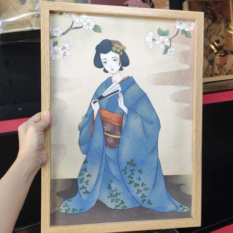 Tranh A3 không kính ép plastic