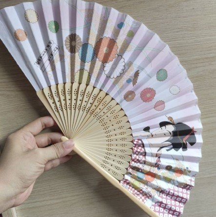 Quạt xếp trang trí 21cm giấy