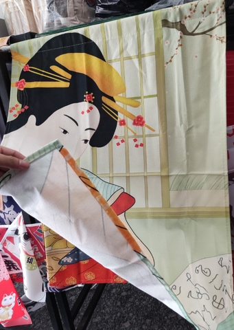 Màn rèm noren Nhật 60x80 1 MẢNH (chưa kèm thanh)