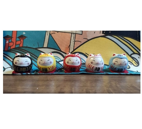 Bộ Mèo Daruma may mắn 5 con