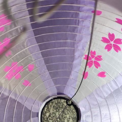 Lồng đèn tròn hoạ tiết Nhật 30cm