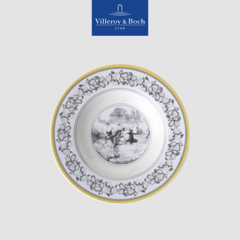 VB Audun Ferme Đĩa sâu 24cm bức tranh làng quê Châu Âu thương hiệu Villeroy & Boch nhập khẩu từ Đức 1010672700