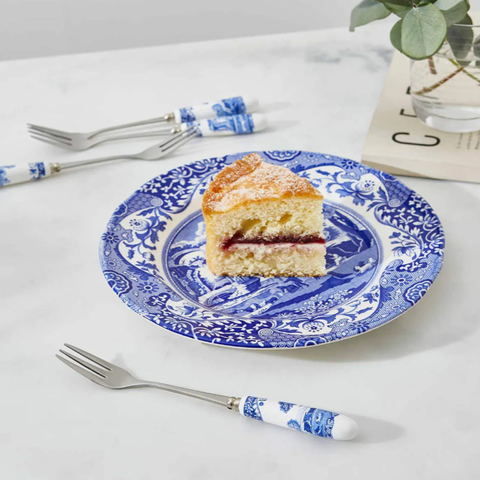 PM SPODE Blue Italian Set 6 dĩa tráng miệng phụ kiện bàn trà thương hiệu Portmeirion BLI1102-X
