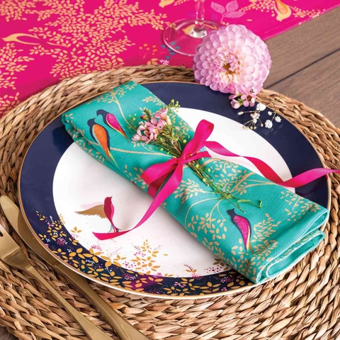 PM Sara Miller Chelsea Set 2 khăn ăn xanh 40*40cm Cotton 100% Được thiết kế tại Vương quốc AnhSMCG8963-XW