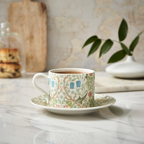 PM MORRIS & CO Bộ chén đĩa lót hoa xanh thương hiệu Portmeirion Vương Quốc Anh  MCOA8751-XW