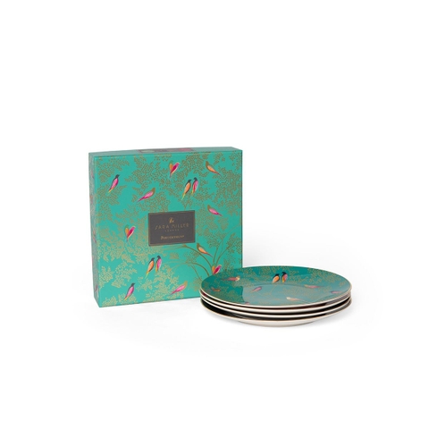 PM Sara Miller Chelsea Bộ 4 đĩa 20,4cm mạ vàng 22ct thương hiệu Portmeirion Anh Quốc SMC78964-XG