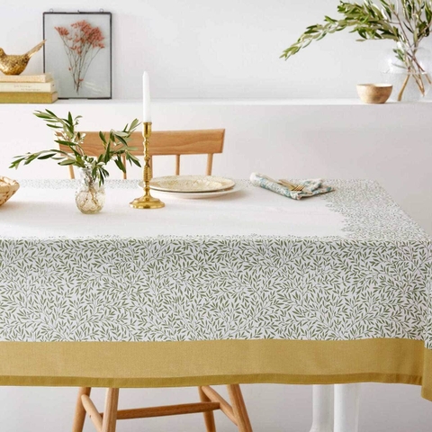 PM Morris & Co Khăn trải bàn 140cm * 180cm Cotton 100% được thiết kế tại Vương quốc Anh MCOQ8962-XW