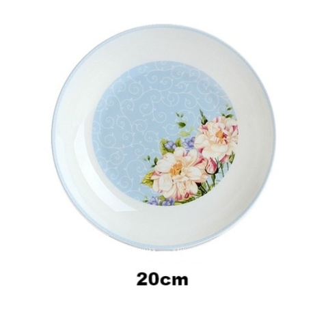 CERAFLORAL Đĩa tròn sâu xanh có hoa 2184DS