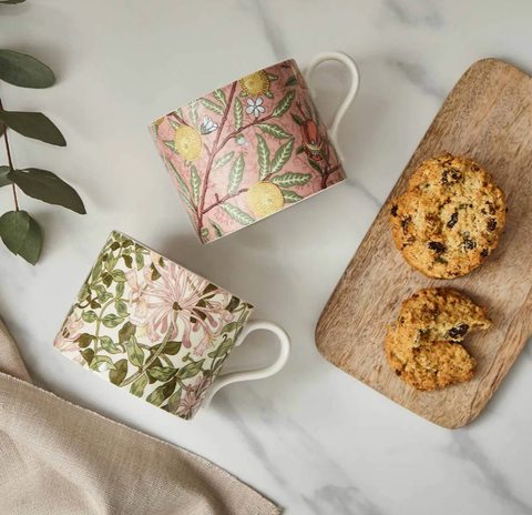 PM Morris & Co Set đôi cốc Fruit & H'suckle thương hiệu Portmeirion Vương Quốc Anh MCOI8726-XG