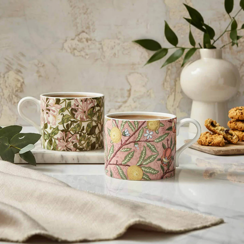 PM Morris & Co Set đôi cốc Fruit & H'suckle thương hiệu Portmeirion Vương Quốc Anh MCOI8726-XG