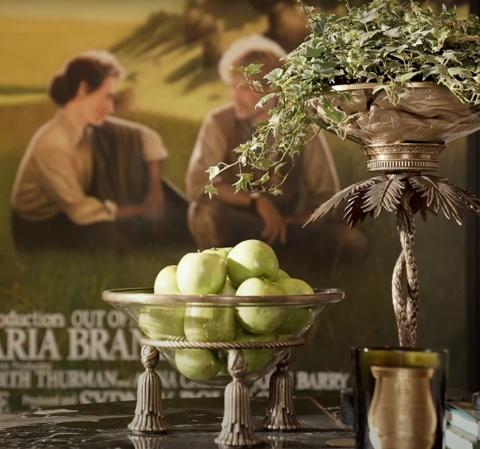 EICHHOLTZ Bát thủy tinh Bowl Tassel vintage brass finish 112924