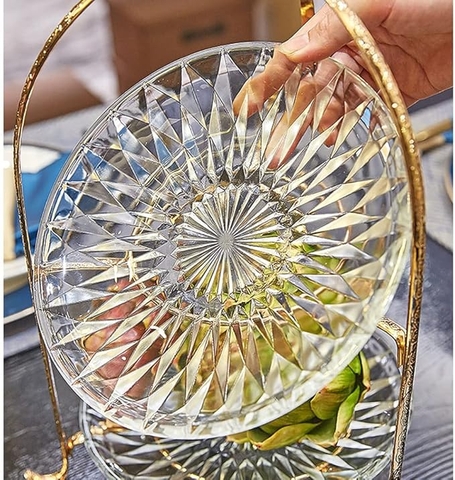 GOLDEN BIRD Đĩa 2 tầng kích thước 24x39cm 5715