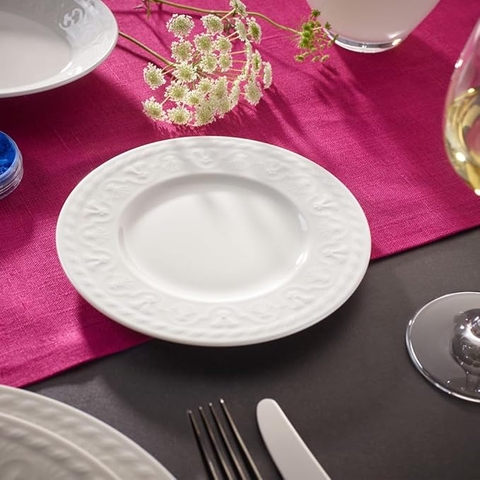 VB Cellini Đĩa tròn 18cm màu trắng phong cách Phục hưng Villeroy& Boch nhập khẩu từ Đức  1046002660