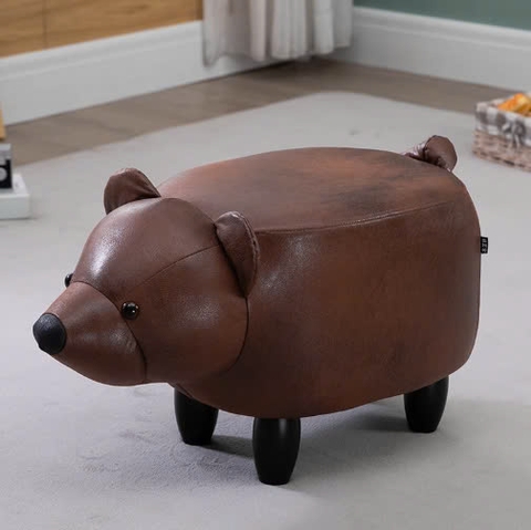 BEAR Ghế hình gấu màu nâu có nắp 6865N
