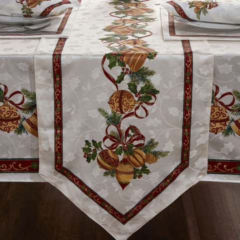 XMAS Table runner chuông vàng 36x229cm 7233