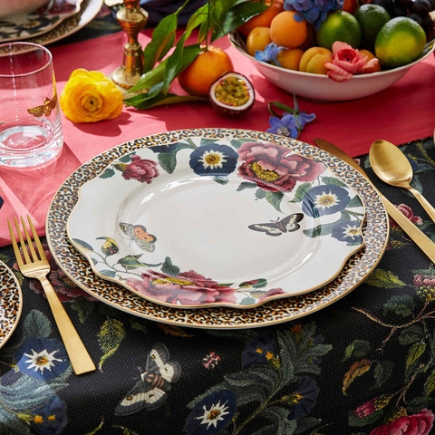 PM CREATURES of CURIOSITY White đĩa 27cm mạ vàng 22ct thương hiệu Portmeirion CRCWH8950-XF