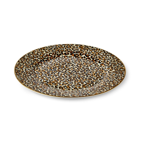 PM CREATURES of CURIOSITY leopard đĩa da báo 20.5cm mạ vàng 22ct CRCLP8951-XF