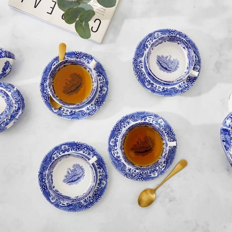 PM SPODE BLUE ITALIAN Set chén đĩa lót thương hiệu Portmeirion sản xuất tại Anh Quốc BLI1130