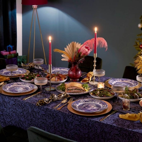 PM SPODE Blue Italian Đĩa 9inch 23cm thương hiệu Portmeirion Vương Quốc Anh BLI0120