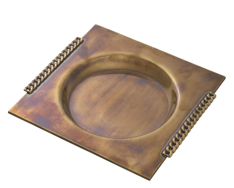 EICHHOLTZ Khay Tray Tamar vintage brass finish 115642