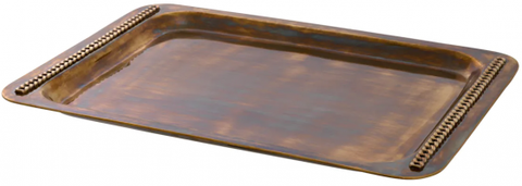 EICHHOLTZ Khay Tray Tamar L vintage brass finish 116366