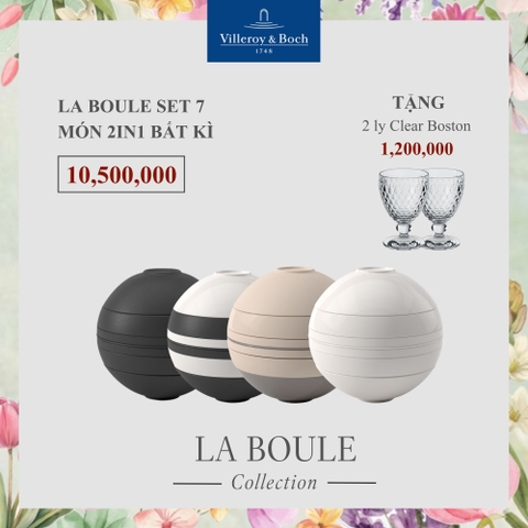 [SET QUÀ TẶNG] VB ICONIC LA BOULE Bộ Bàn Ăn 7 Món Sứ 2 in 1-Red Dot Design Award Chính Hãng Nhập Khẩu Đức